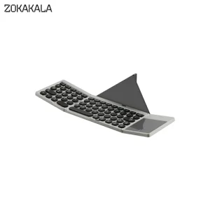 کیبورد دوکس دوکیس مدل OK Flip با طراحی سه‌تاشو و تاچ‌پد هوشمند
